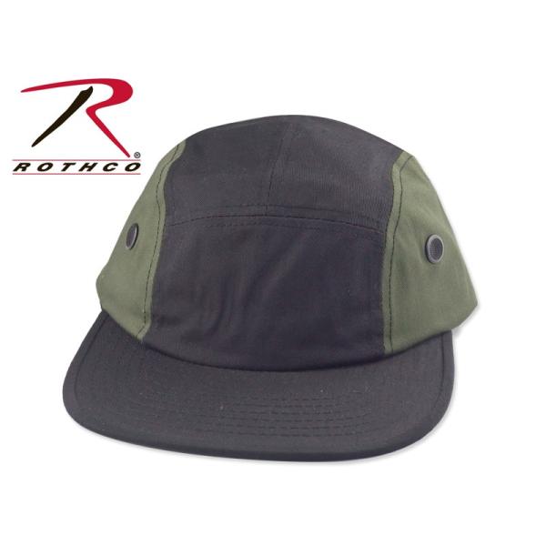 ☆ROTHCO【ロスコ】5 Panel Military Street Cap Black/Olive 5パネル ミリタリーキャップ ブラック/オリーブ 17825[メンズ レディース]　21022