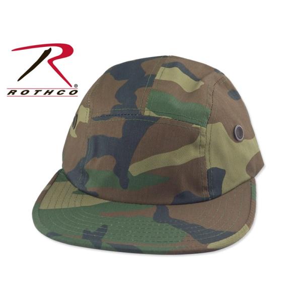 ☆ROTHCO【ロスコ】5 Panel Military Street Cap WOODLAND CAMO 5パネル ミリタリーキャップ カモ 17825 [迷彩 メンズ レディース]　21022