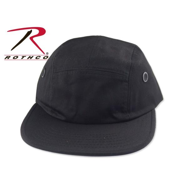 ROTHCO【ロスコ】5 Panel Military Street Cap Black 5パネル ミリタリーキャップ ブラック 17825[メンズ レディース]　21022