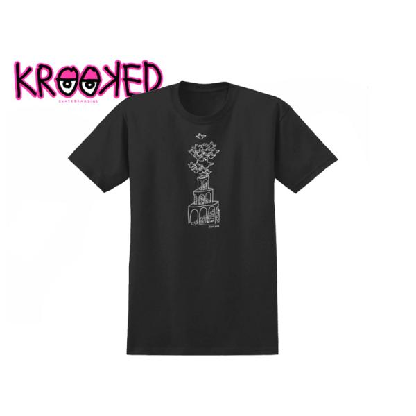 KROOKED【クルキッド】 SWARM T-SHIRTS BLACK Tシャツ ブラック 20354