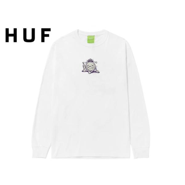 HUF【ハフ】WASTED TIME LONG SLEEVE TEE WHITE ロングスリーブ ホワイト 20708