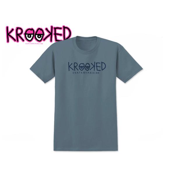 KROOKED クルキッド EYES LOGO T-SHIRTS INDIGO BLUE Tシャツ インディゴブルー 20866