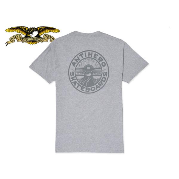 ANTIHERO アンタイヒーロー BASIC STAY READY S/S POCKET TEE ATHLETIC HEATHER/GREY Tシャツ アスレチックヘザー/グレー 20876