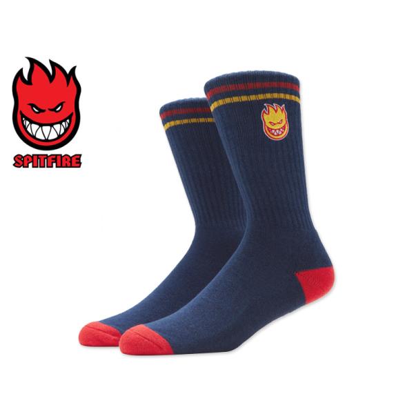 SPITFIRE スピットファイア FILL EMB SOCKS NAVY/RED/GOLD ソックス ネイビー/レッド/ゴールド 20900