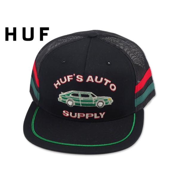HUF ハフ HUF'S AUTO SUPPLY TRUCKER CAP BLACK メッシュキャップ キャップ ブラック 20968