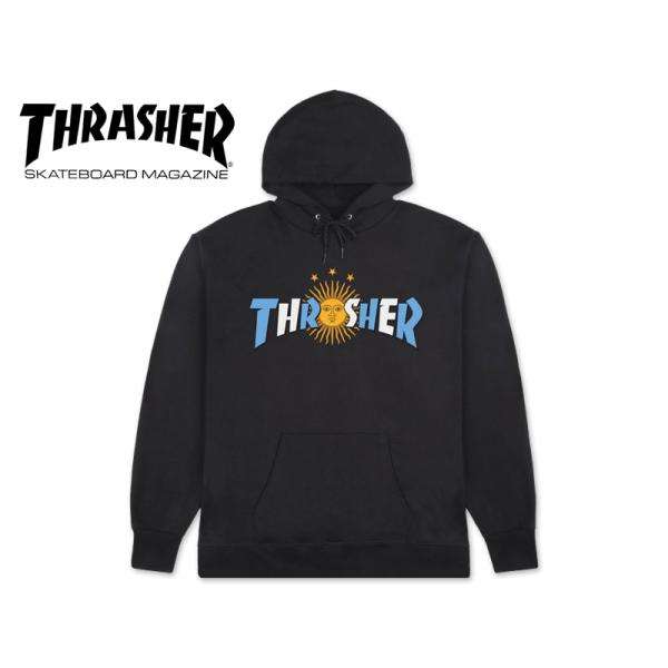 THRASHER スラッシャー ARGENTINA ESTRELLA HOOD BLACK アルゼンチーナ エステラ フーディー ブラック 21165