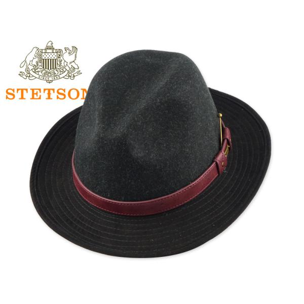 STETSON ステットソン WALES SAFARI HAT CHARCOAL LARGE ウェールズ 中折れハット チャコール ラージ 21266