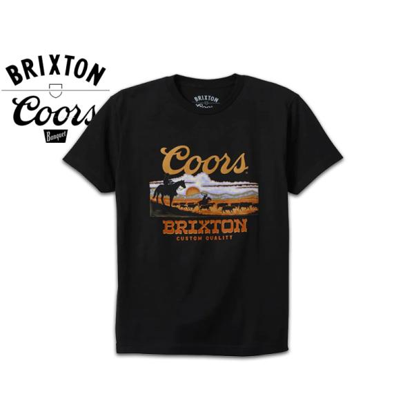 BRIXTON×COORS ブリクストン×クアーズ SUNSET T-SHIRTS BLACK サンセット Tシャツ ブラック 21436