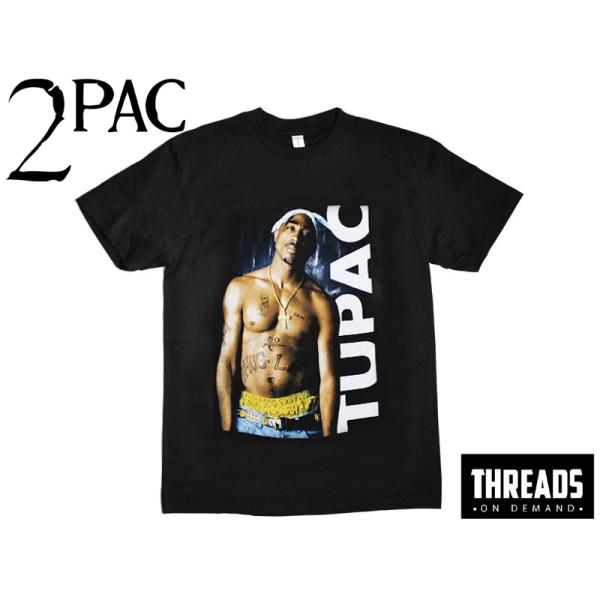 THREADS ON DEMAND スレッドオンデマンド 2PAC BANDANA T-SHIRTS BLACK 2パック バンダナ Tシャツ ブラック 21518　21892　23008