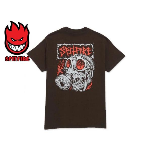 SPITFIRE スピットファイヤー GAS MUSK T-SHIRT BROWN ガスマスク Tシャツ ブラウン 21769