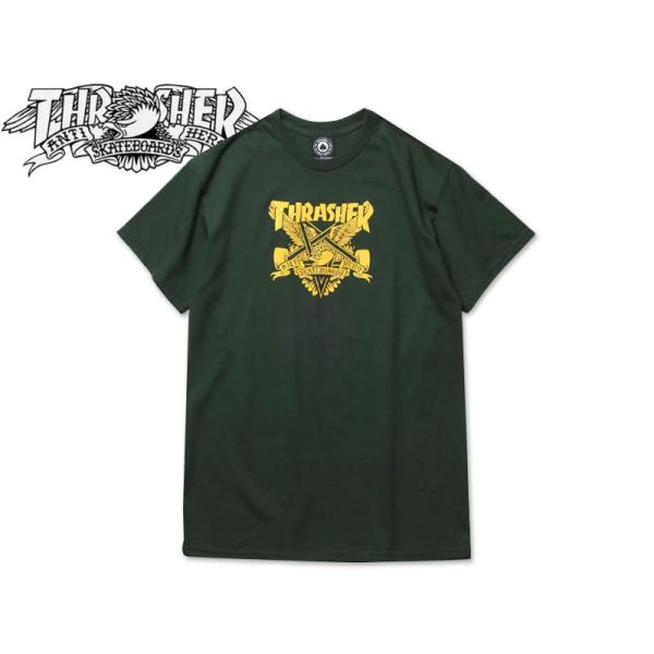 THRASHER×ANTI HERO スラッシャー×アンタイヒーロー EAGLEGRAM T-SHIRTS FOREST GREEN Tシャツ フォレストグリーン 21816
