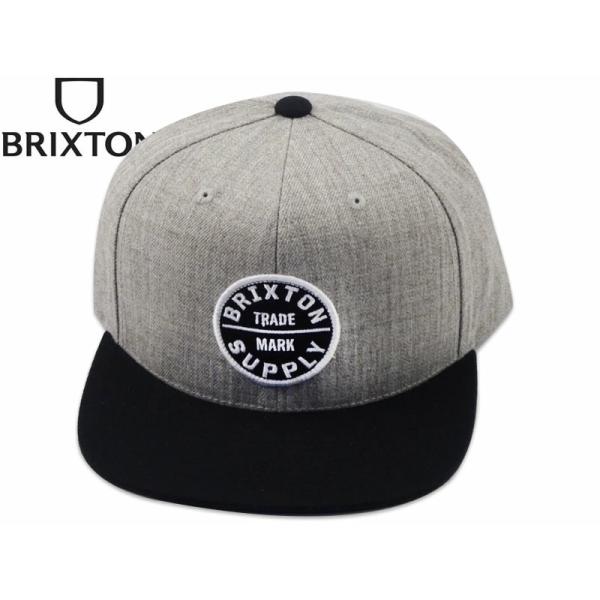 BRIXTON【ブリクストン】OATH3 LIGHT HEATHER GREY/BLACK オーススリー ライトヘザーグレー/ブラック SNAPBACK 20657 21042 21941