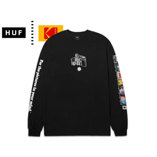 HUF×KODAK ハフ×コダック INNER VISION LONG SLEEVE BLACK インナービジョン ロングスリーブ ブラック 22083