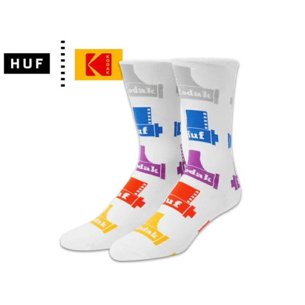 HUF×KODAK ハフ×コダック CREW SOCKS WHITE クルーソックス ホワイト 22088