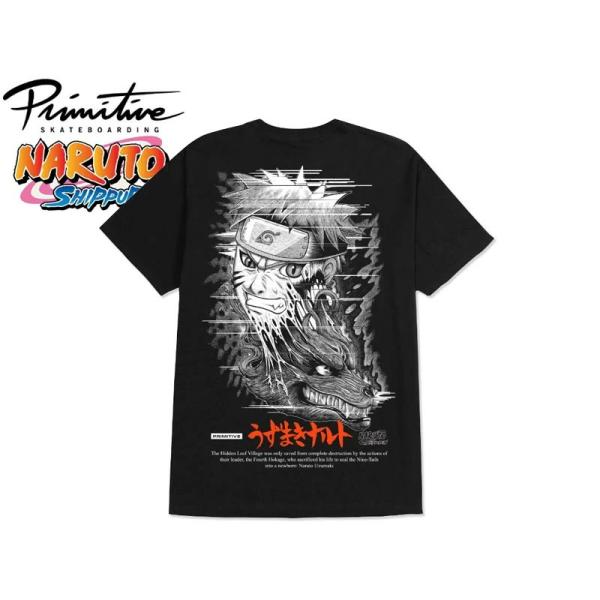 PRIMITIVE SKATE×NARUTO プリミティブ×ナルト SHIPPUDEN BEAST Oversized T-SHIRT BLACK 疾風伝 Tシャツ ブラック 22159