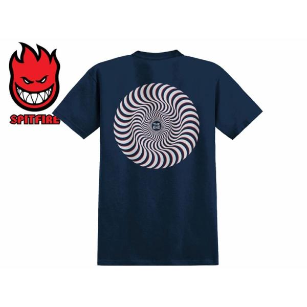 SPITFIRE スピットファイヤー CLASSIC SWIRL OVERLAY T-SHIRT NAVY Tシャツ ネイビー 22226