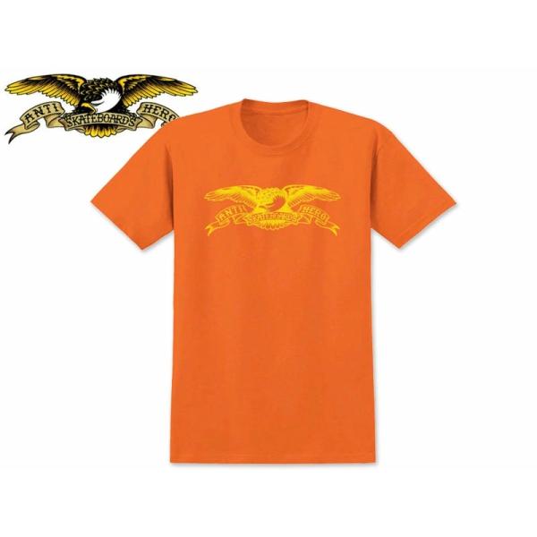 ANTIHERO アンタイヒーロー BASIC EAGLE S/S TEE ORANGE/YELLOW イーグル Tシャツ オレンジ/イエロー 22235