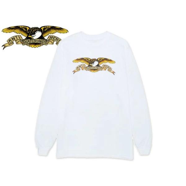 ANTIHERO アンタイヒーロー EAGLE Long sleeve T-Shirt White ロングスリーブ Tシャツ ホワイト 22415
