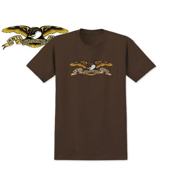 ANTIHERO アンタイヒーロー EAGLE S/S TEE BROWN イーグル Tシャツ ブラウン 22417