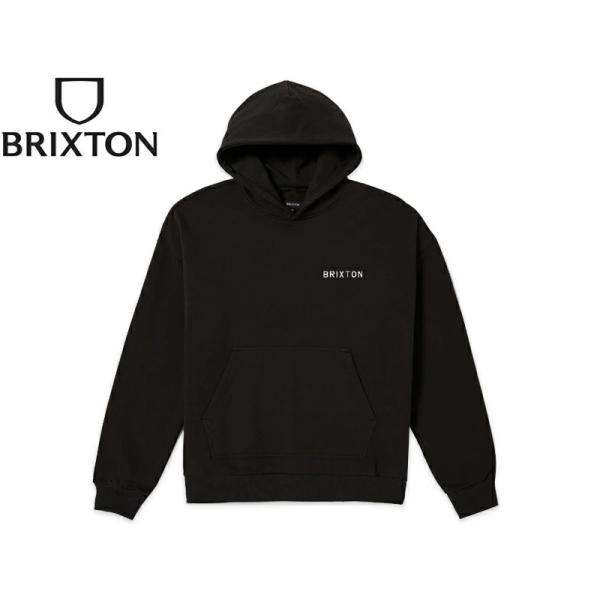 BRIXTON ブリクストン EMBROIDERED HEAVYWEIGHT HOOD BLACK ヘビーウェイトパーカー ブラック 22546