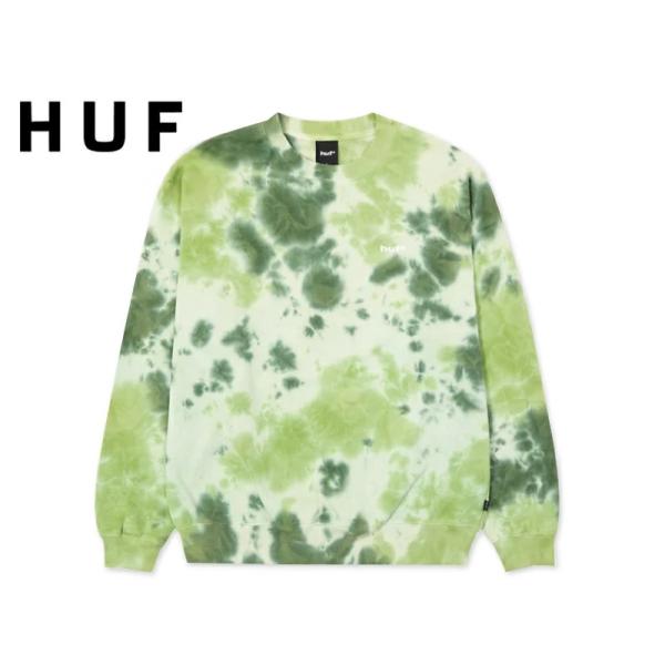 HUF ハフ TIE DYE 89 LOGO CREWNECK GREEN クルーネック グリーン 22628