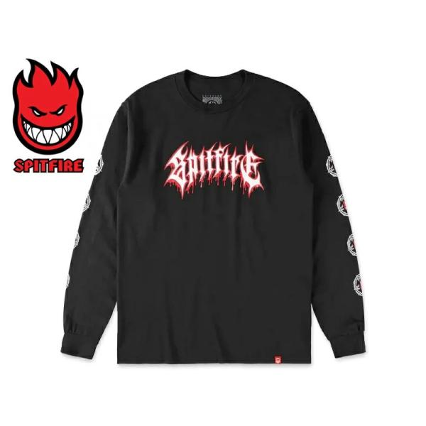 SPITFIRE スピットファイヤー PENTAGRAM DRIP LONG SLEEVE BLACK ロングスリーブ ブラック 22643