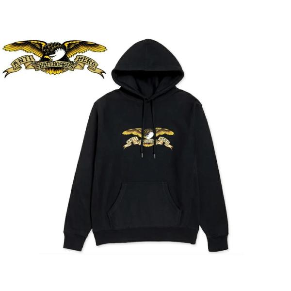 ANTIHERO アンタイヒーロー EAGLE HOODY BLACK/MULTI イーグル フーディー ブラック/マルチ 22651