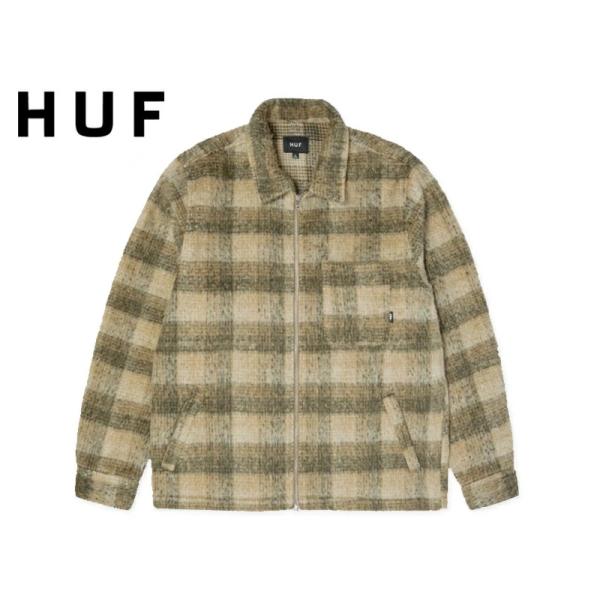 HUF ハフ MEGABLAST PLAID JACKET DESERT プレイドジャケット デザート 22797