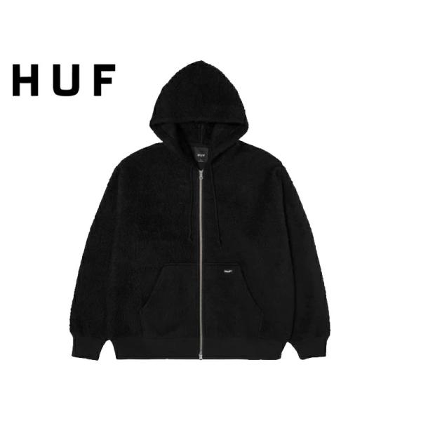 HUF ハフ CORSO HEAVYWEIGHT FULL ZIP HOODIE BLACK ヘヴィーウェイト フルジップ フーディー ブラック 22800