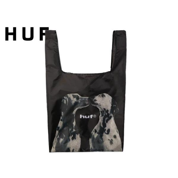 HUF ハフ DOGGED PACKABLE BAG BLACK ナイロンエコバッグ ブラック 22836 23203