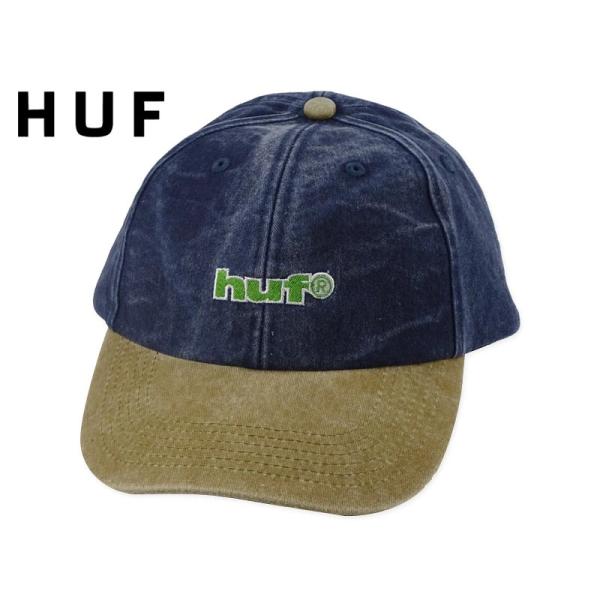 HUF ハフ TWO TONE 89 WASHED 6 PANEL CAP NAVY キャップ ネイビー 22844