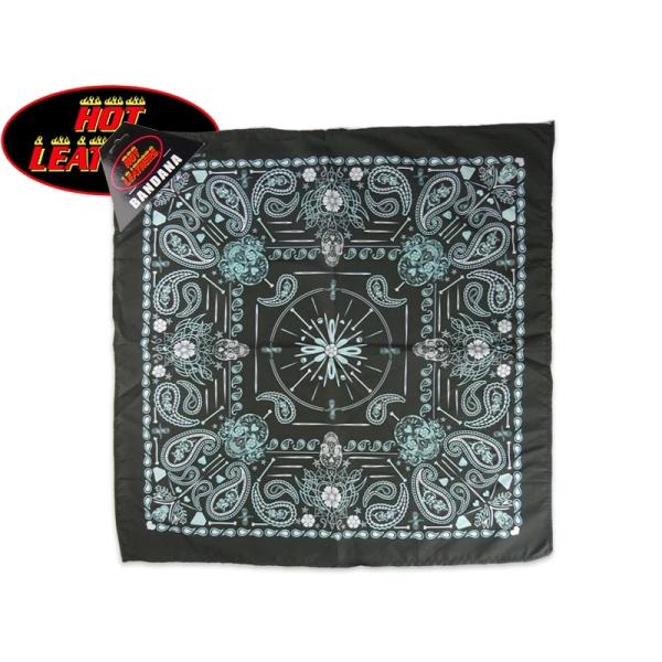 HOT LEATHERS ホットレザー PAISLEY SKULL BANDANA BLUE オリジナル バンダナ ペイズリースカル ブルー 22863