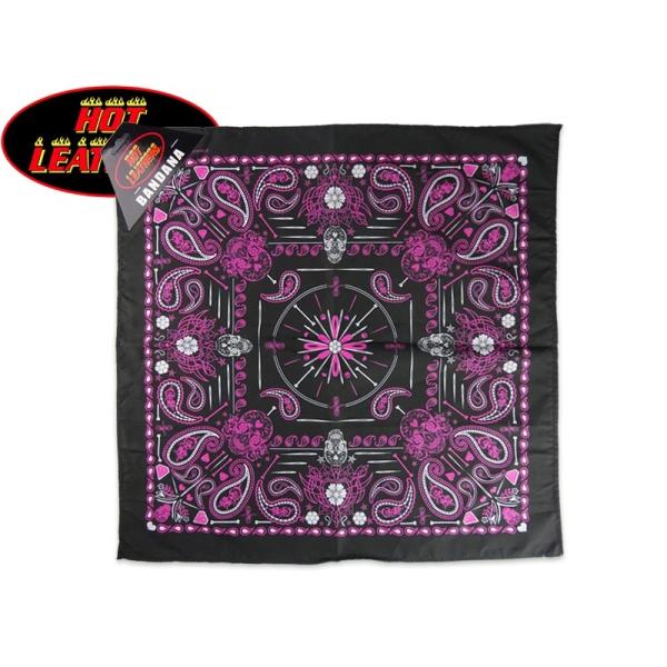 HOT LEATHERS ホットレザー PAISLEY SKULL BANDANA PINK オリジナル バンダナ ペイズリースカル ピンク 22863