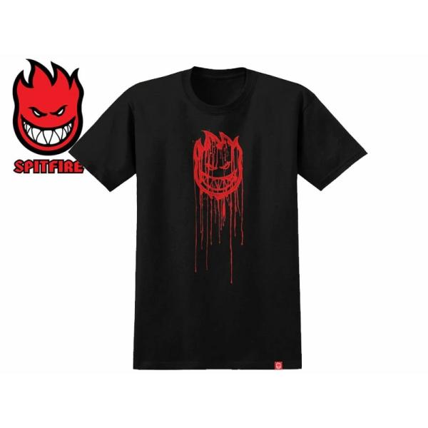 SPITFIRE スピットファイヤー BIGHEAD DRIPPER TEE BLACK/RED ドリッパー ブラック/レッド Tシャツ 22878