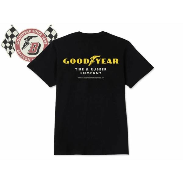 BRIXTON×GOODYEAR ブリクストン×グッドイヤー SERVICE POCKET T-SHIRTS BLACK ポケットＴシャツ ブラック 22895