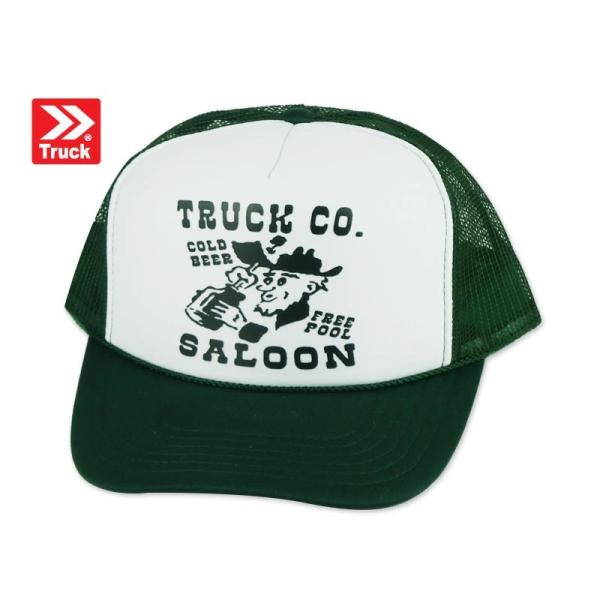 TRUCK BRAND トラックブランド BILLY-B #UX24 メッシュキャップ WHITE/DARK GREEN ホワイト/ダークグリーン 21618 22925
