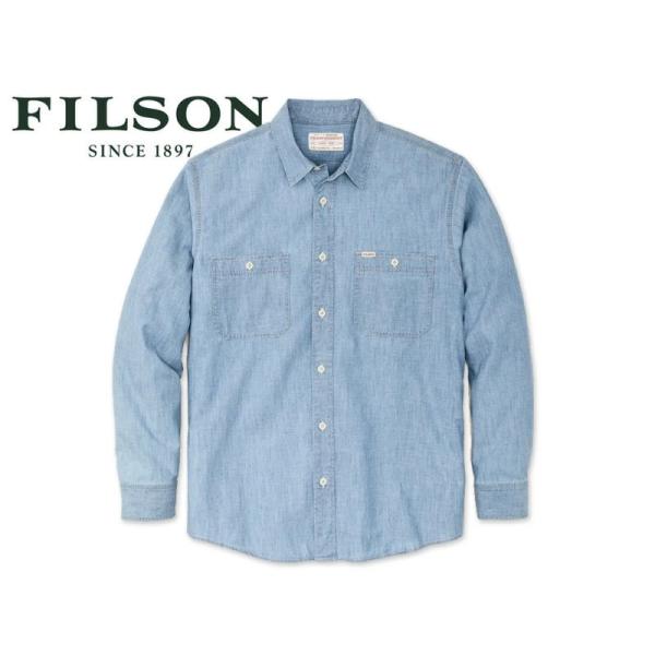 FILSON フィルソン CHAMBRAY CPO SHIRT - LIGHT INDIGO CHAMBRAY シャンブレー CPOシャツ ライトインディゴシャンブレー 22934