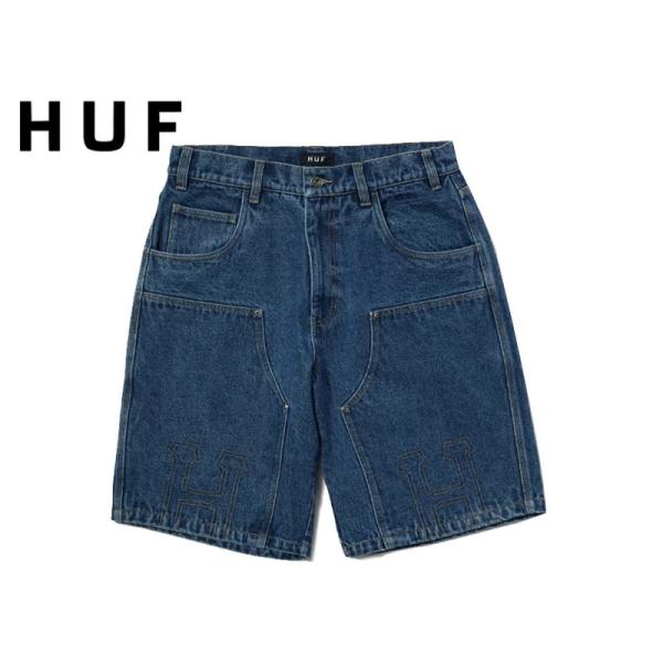 HUF ハフ CLASSIC H DOUBLE KNEE SHORT STONE WASH INDIGO デニムショーツ ストーンウォッシュインディゴ 22956