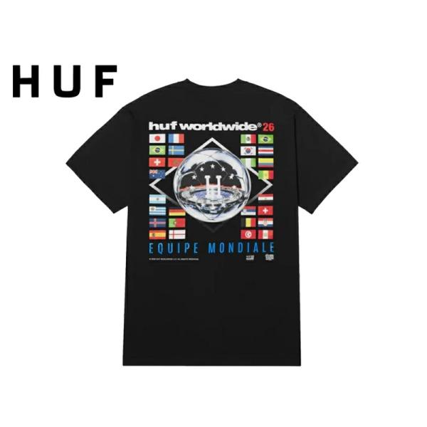 HUF ハフ EQUIPE MONDIALE T-SHIRTS BLACK Tシャツ ブラック 23053