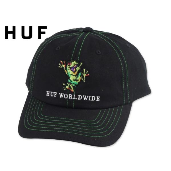 HUF ハフ STUCK ON YOU 6 PANEL CV CAP BLACK キャップ ブラック 23075