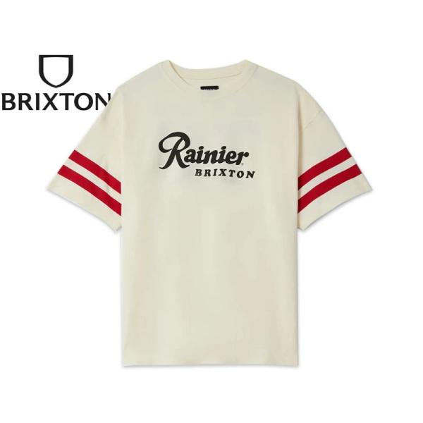 BRIXTON ブリクストン RAINIER BEER 1878 OVERSIZED T-SHIRTS NATURAL Tシャツ ナチュラル 23080