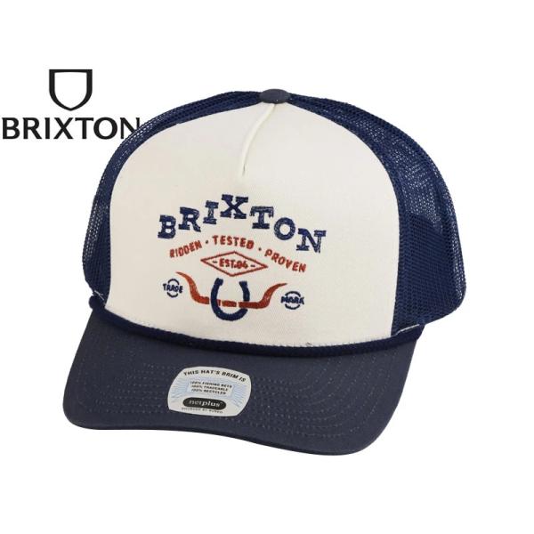 BRIXTON ブリクストン BEEKMAN C NP MP TRUCKER CAP OFFWHITE/NAVY メッシュキャップ オフホワイト/ネイビー 23090