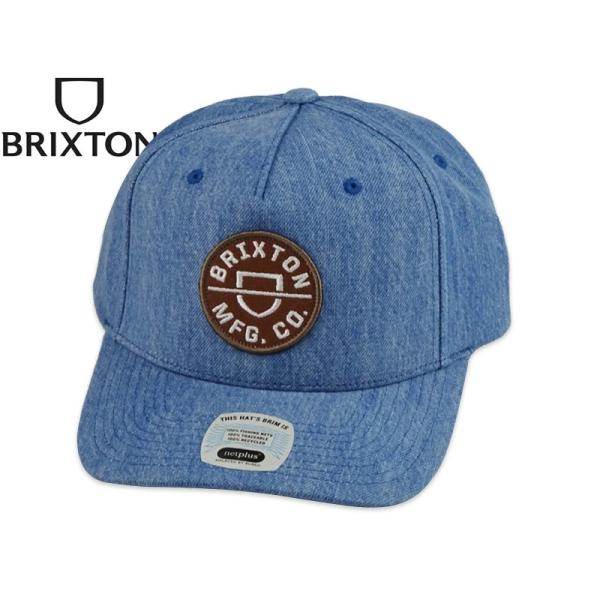 BRIXTON ブリクストン CREST C MP SNAPBACK CAP MEDIUM RINSE DENIM スナップバックキャップ デニム 23092