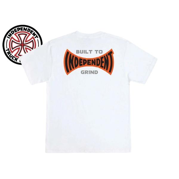 INDEPENDENT インディペンデント BUILT TO GRIND SPAN HEAVYWEIGHT T-SHIRTS WHITE Tシャツ ホワイト 23120