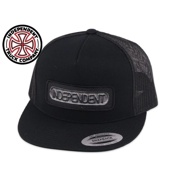 INDEPENDENT インディペンデント SAND CAST SNAPBACK STRUCTURED CAP BLACK メッシュキャップ ブラック 23123