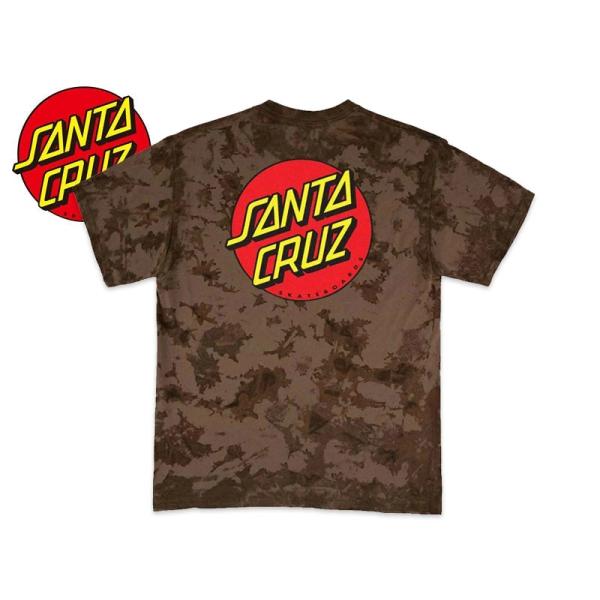 SANTA CRUZ サンタクルーズ CLASSIC DOT T-SHIRT ICED BROWN クラシックドット Tシャツ アイスブラウン 23132