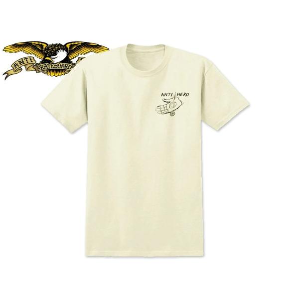ANTIHERO アンタイヒーロー EXPRESSIONS HAND S/S TEE BROWN Tシャツ ブラウン 23166