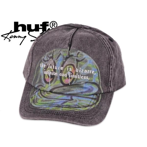 HUF × Kenny Scharf ハフ × ケニー・シャーフ TELEVISION SNAPBACK WASHED BLACK テレビジョン ウォッシュドブラック 23185