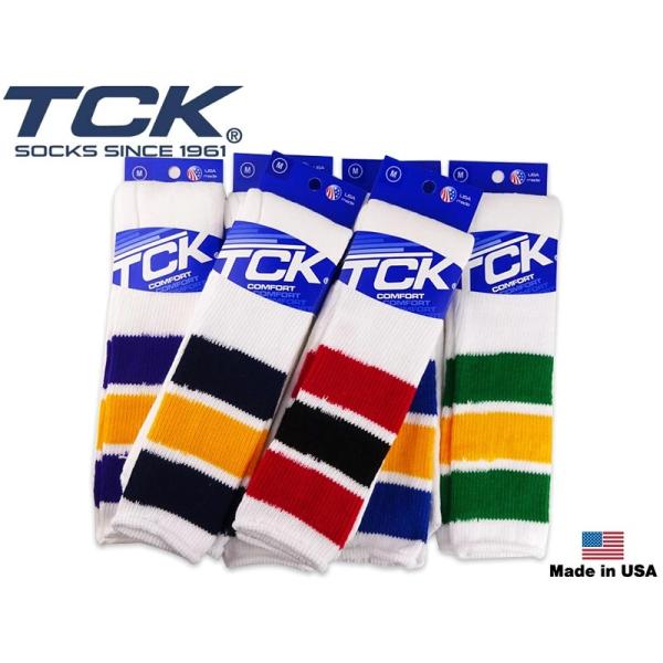 TCK ツイン シティ ニッティング Retro Tube Socks 3Stripes Over the Calf レトロ チューブ ソックス 23186