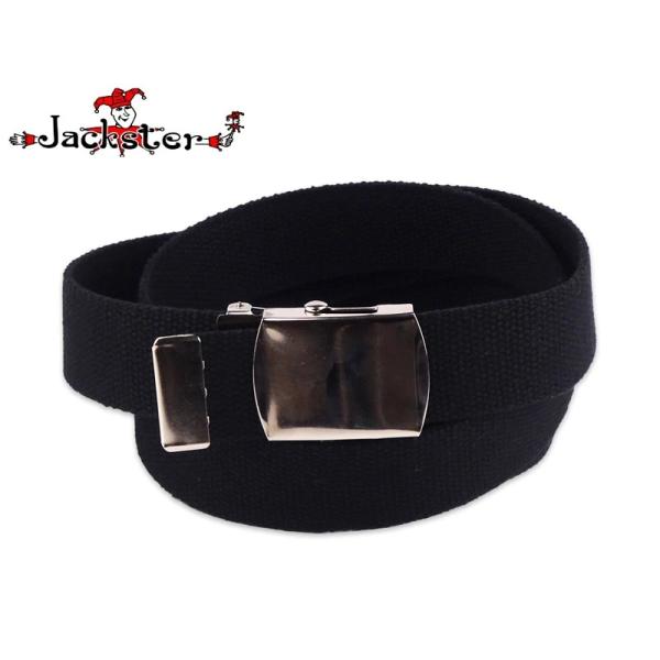 JACKSTER ジャックスター MILITARY WEB BELT BLACK/SILVER ジャックスター ミリタリーグレード ウェブベルト ブラック/シルバー 23187